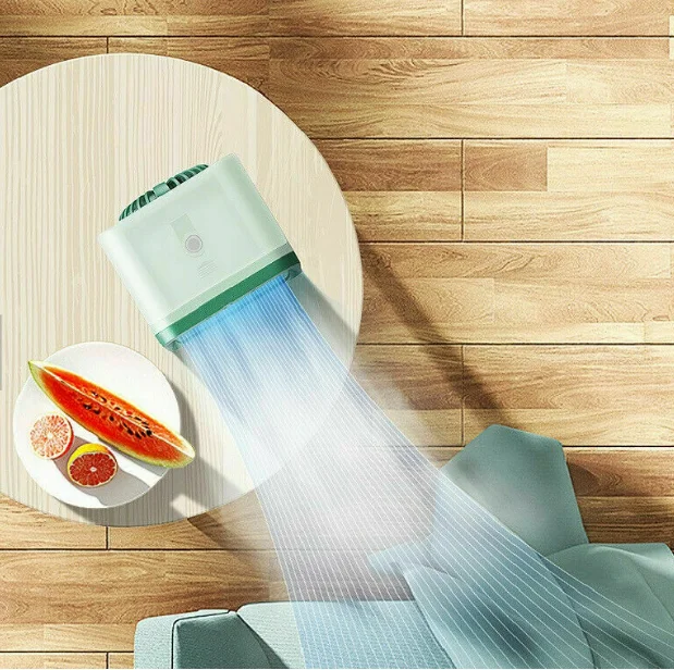 Amazon горячая Распродажа зарядка через USB портативный Настольный ПК с водяным охлаждением Малый 3 скорости регулируемый низкий уровень шума мини-воздушный Кондиционер для волос