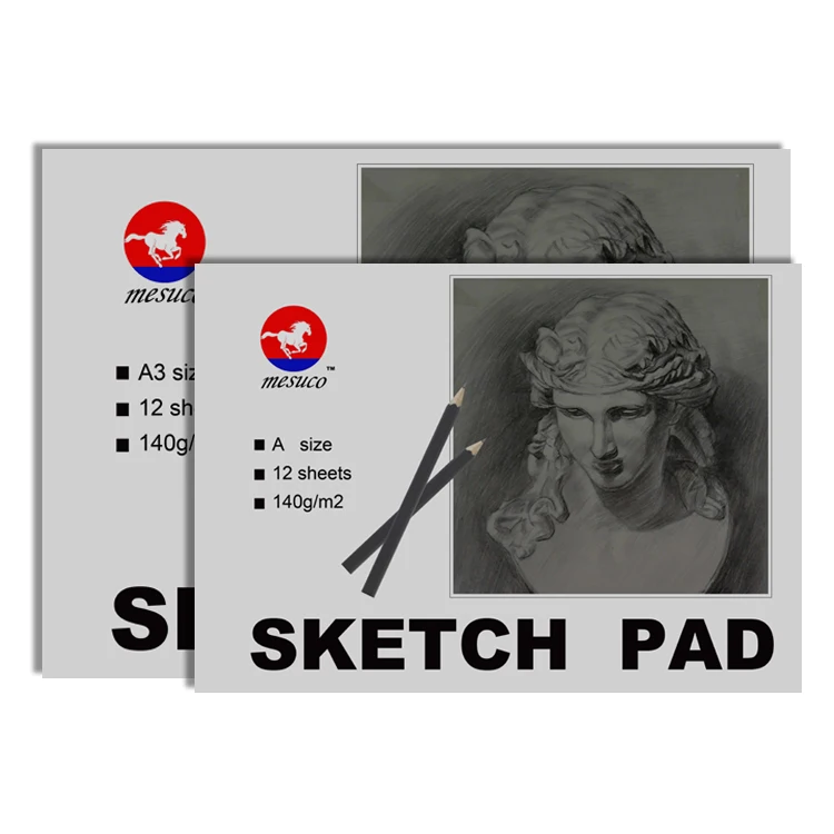 A3 A4 A5 Sketch Book 12 sheets Painting Drawing Paper Wholesale High Quality Drawing Pad 140gsm 12 sheets