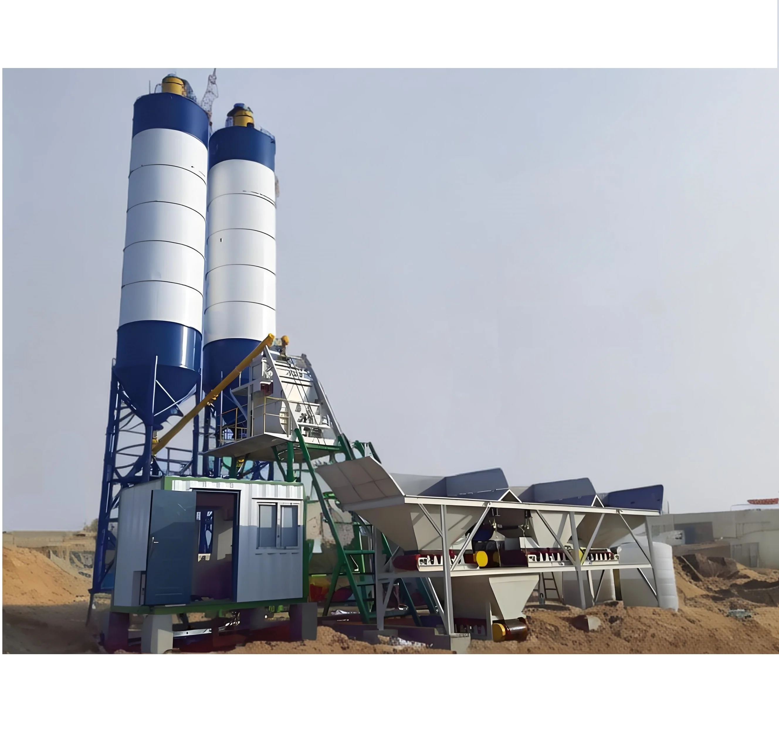 Concrete batching plant with sicoma mixer Manufacturer Provided by ZHONGYE machinery HZS 60 installed in Russia