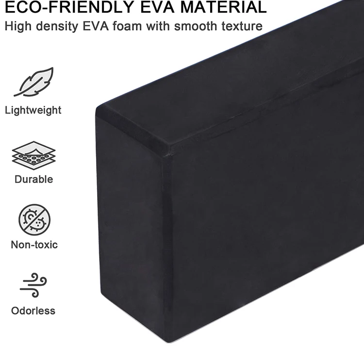 Harbour Custom Eco Friendly Biodegradable Color Eva High Density Foam Yoga Block with Yoga Strap Set