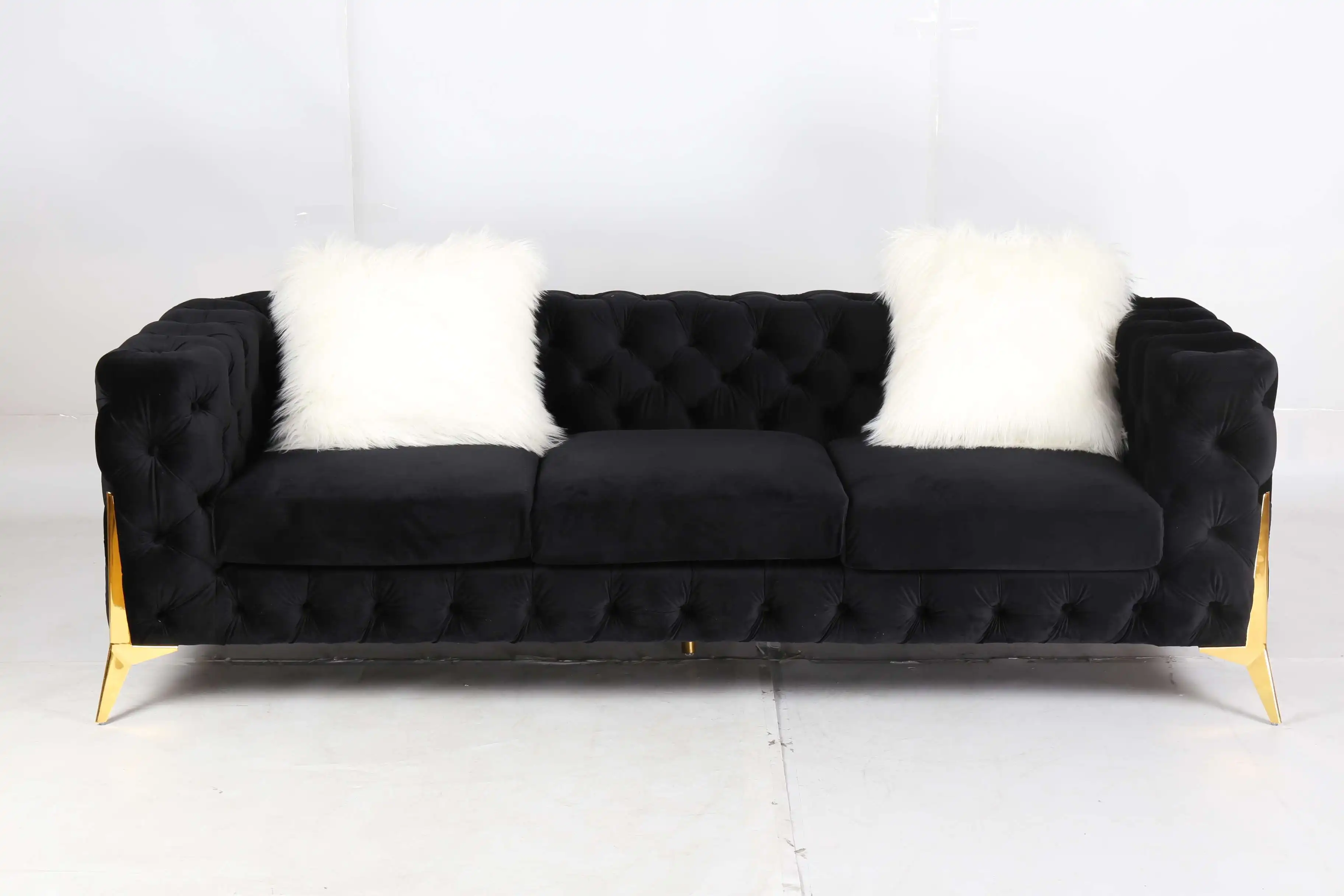 Ex factory Price Modern New Design Luxury Stainless Steel Living Room Sofa