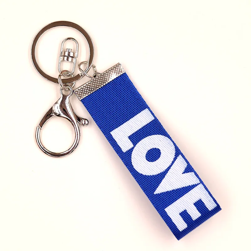 Hot Fashion Customized Car Keys Nylon Webbing Keychain for Wallet Bag Pedant