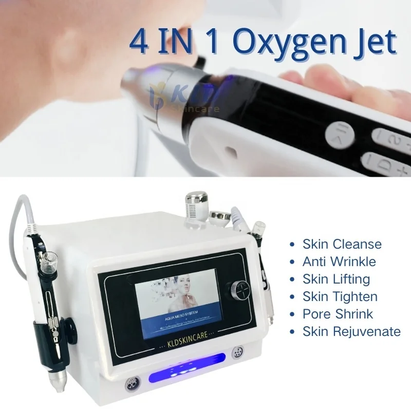 Oxygen Jet Peel machine Portable 4 In 1 Facial Diamond water jet Peel machine Non-needle Injection Device