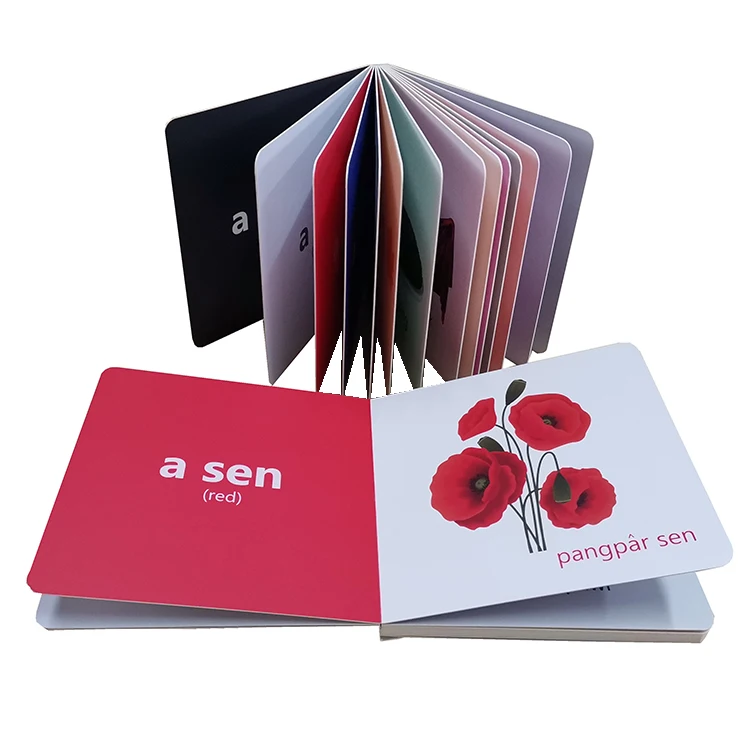 Custom Design CMYK Printing Baby Story Cardboard Book Language Early Learning