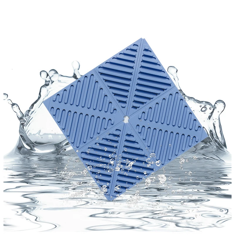 New Design Folding Hot Potholder Trivet Mat Collapsible Coster Silicone Placemat