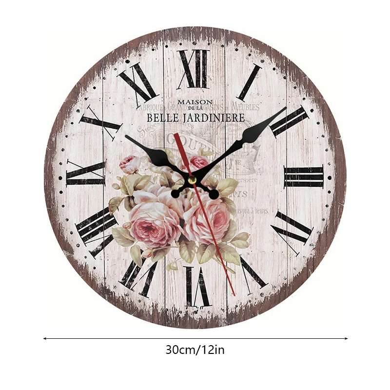 Custom Large Wooden Wall Clocks Vintage Quartz Clock Movement Clocks And Watches  Home Decor For Living Room
