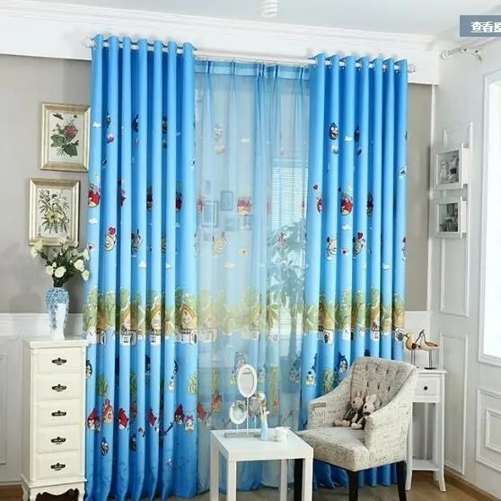 Hot Sell 3D Flower Printed Luxury Curtain Sets