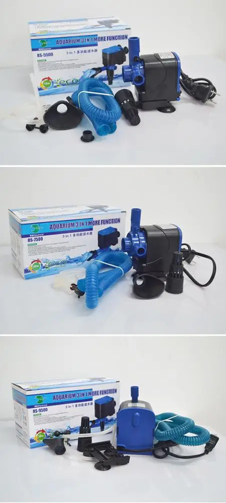 RS Aquarium Filter Air Pump Aquarium Water Pump Fish Tank Circulating Water SpraySubmersible Purifier Filter RS-5500 RS-6500