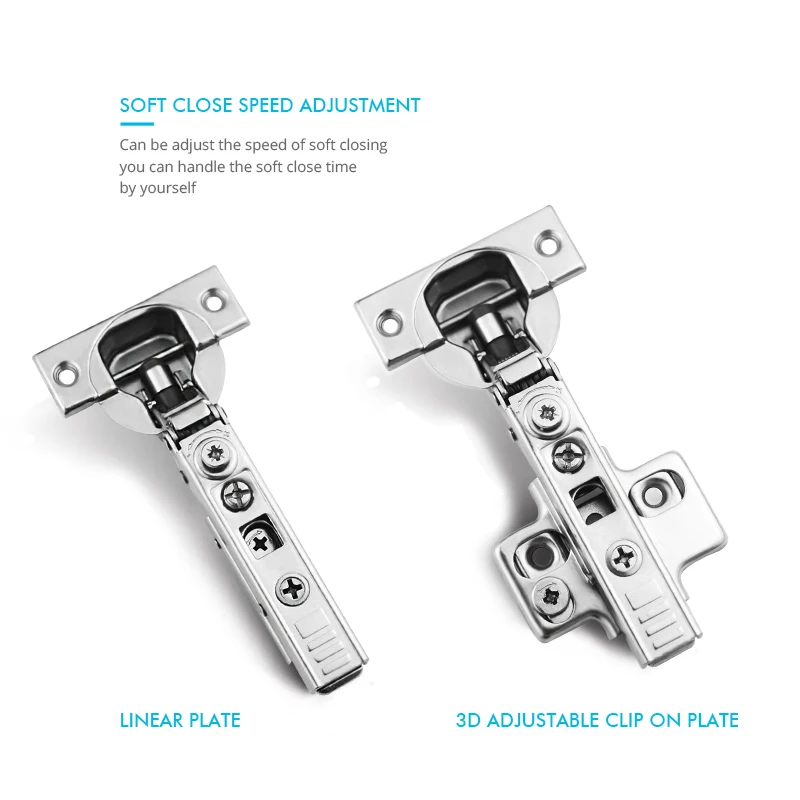 Topcent CH.9929 Invisible 4D Hydraulic Hinge Kitchen Spring Soft Close Concealed Cabinet Door Furniture Hinges