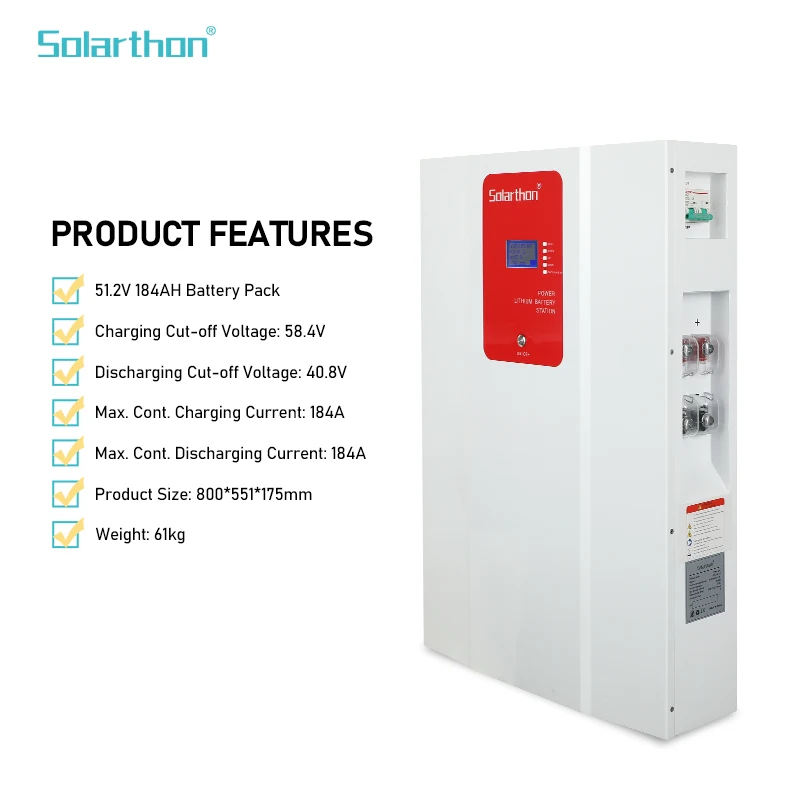 Solarthon Lithium Electric Car Batteries 150Ah 51.2V Lifepo4 Battery 51.2V Lifepo4 Battery