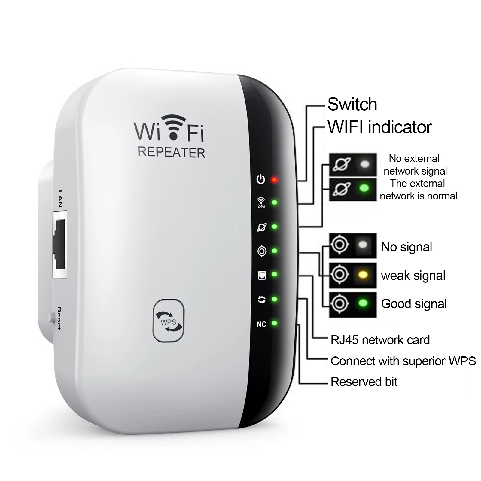 Wireless Repeater WiFi Range Extender Wi Fi Signal Amplifier Booster 2.4G Reapeter Access Machine Portable Travel Wifi Router 4G