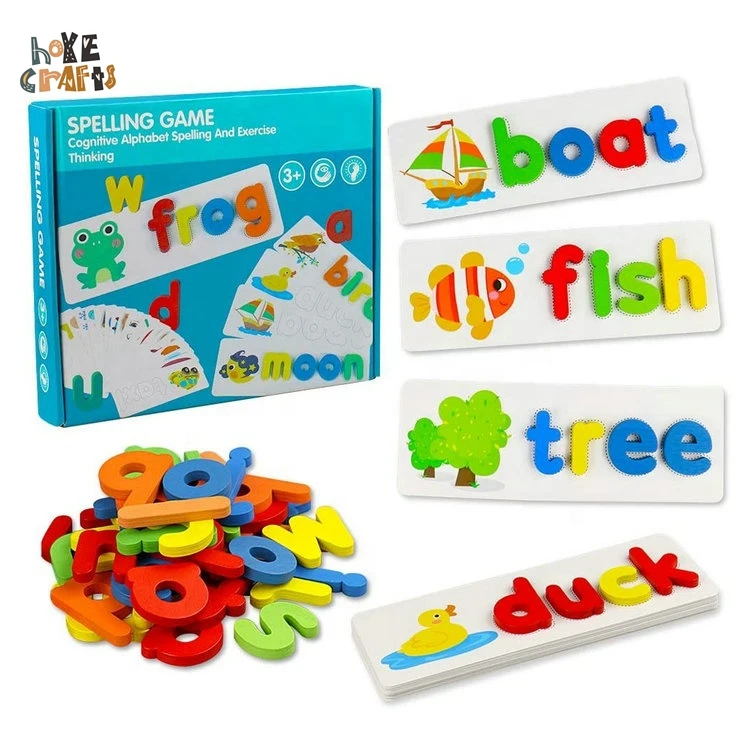 Funny kindergarten alphabet learning toy kids learning english words spelling game