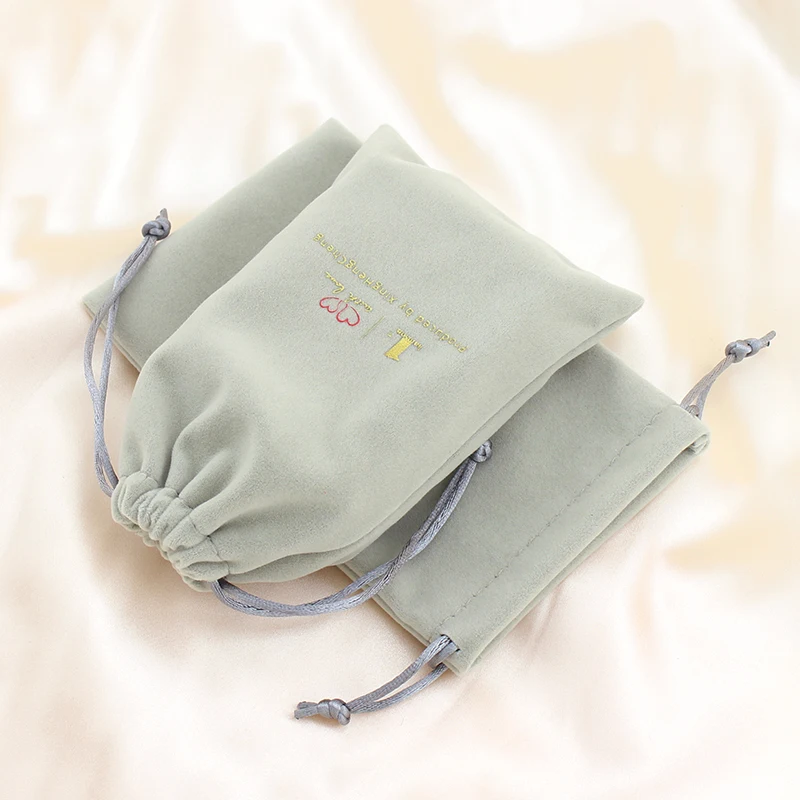 Custom Printed  Velour Fabric Handbag Dust Bag Velvet Packaging Dust Bag For Shoes Gift Jewelry