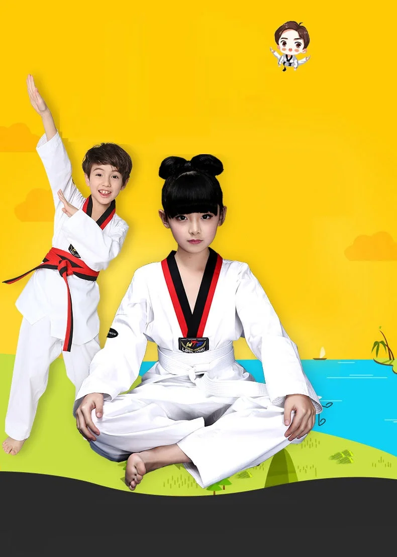 Custom Made Karate Uniforms Martial Arts Wear Best Quality Taekwondo Suits 2021 Cotton Fabric Uniform Training Suits