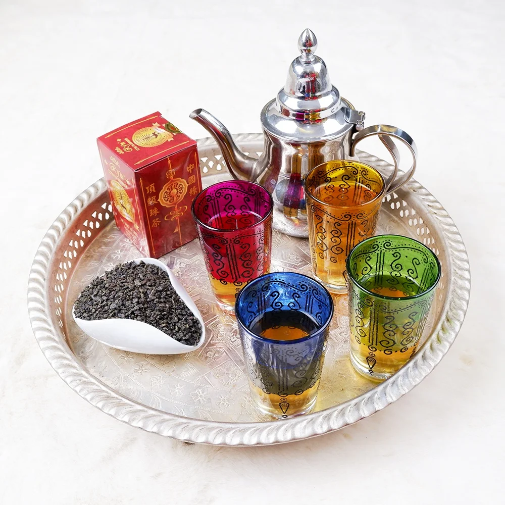 chinese teas factory  price green tea in box loose leaves Gunpowder the vert de 3505 3A