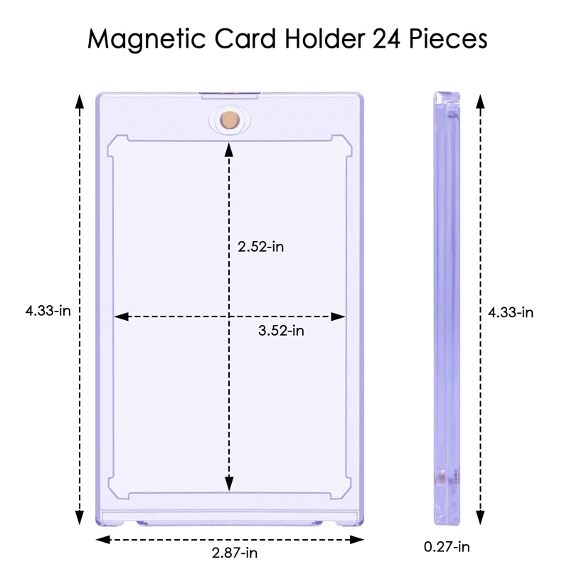 High Quality UV Protection 35 pt Baseball Card Holder Magnetic Top Loaders Acrylic Card Sleeves Magnetic Card Holder Case