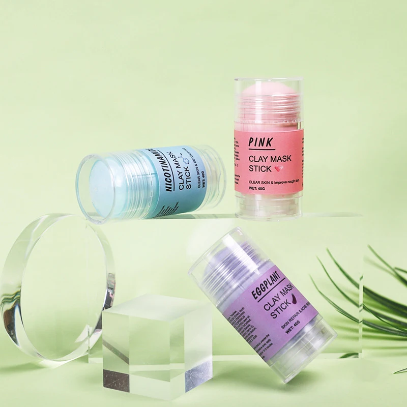 SEOMOU Custom Face Clay Mask Stick Facial Skin Care Matcha Green Tea Purifying Stick Mask Facial Clay Mud Solid Green Tea Mask