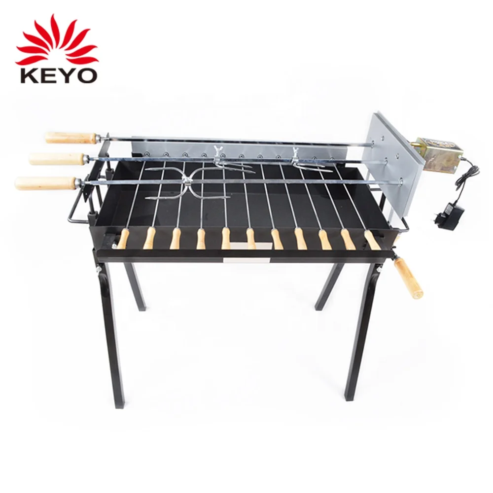 Electric Charcoal Bbq Cyprus Skewers Grill Automatic Outdoor Skewers Charcoal Rotating Bbq Grill