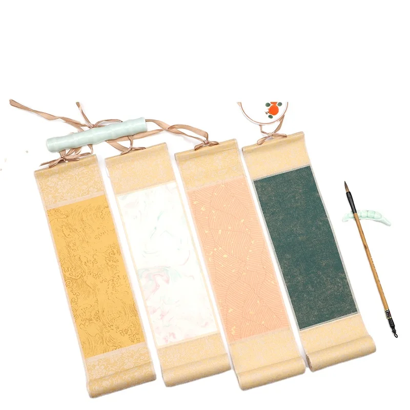 Rice paper Exquisite Mini Scroll Small Blank Creative Retro Handwritten Hanging Painting Calligraphy Creation Gift