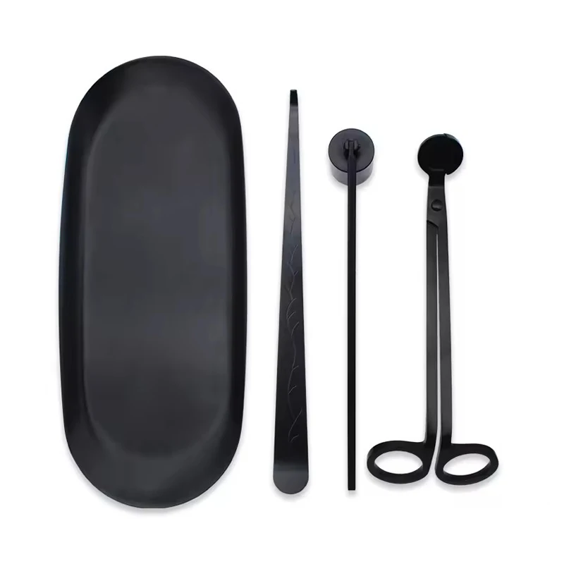 Black  Candle Scissors  Wick Care Kit Set Candle Accessories Stainless Steel Wick Trimmer Set