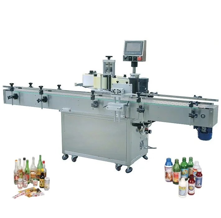 YM515 Automatic self adhesive PET plastic jar canister labeler for corn oil round bottle industrial labeling machine