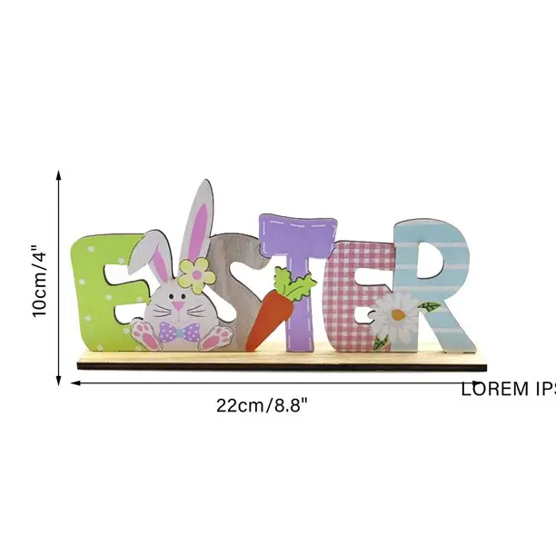 easter decoration Easter Table Decoration Signs Bunny Table Centerpiece Easter Ornaments for Home Office decorations