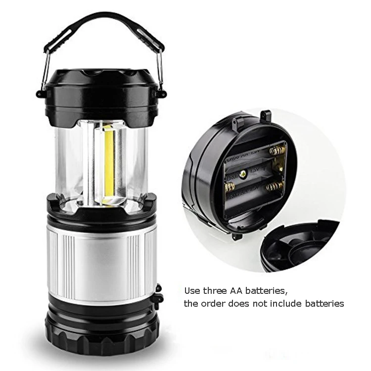 High quality telescopic round shape COB led camping lantern outdoor tent light