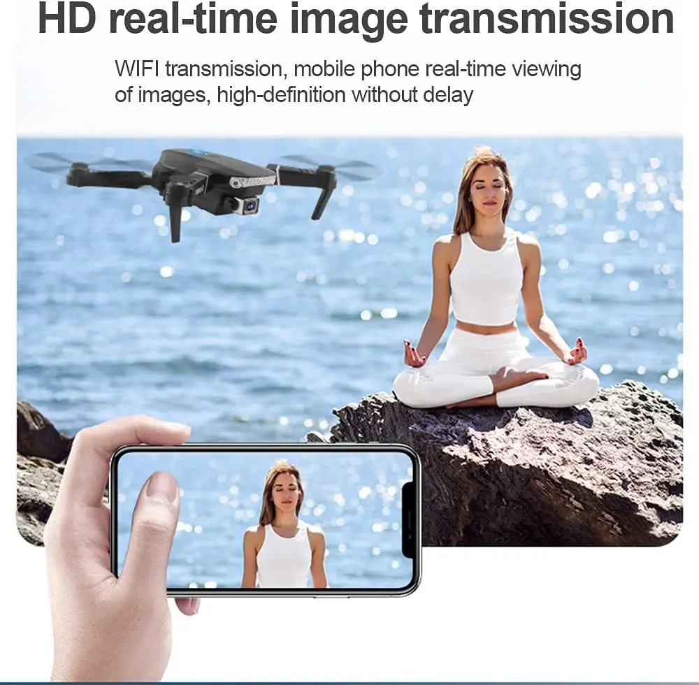 E88 hd 1000 м профессиональный мини-Дрон на большие расстояния с двойной камерой 4k и