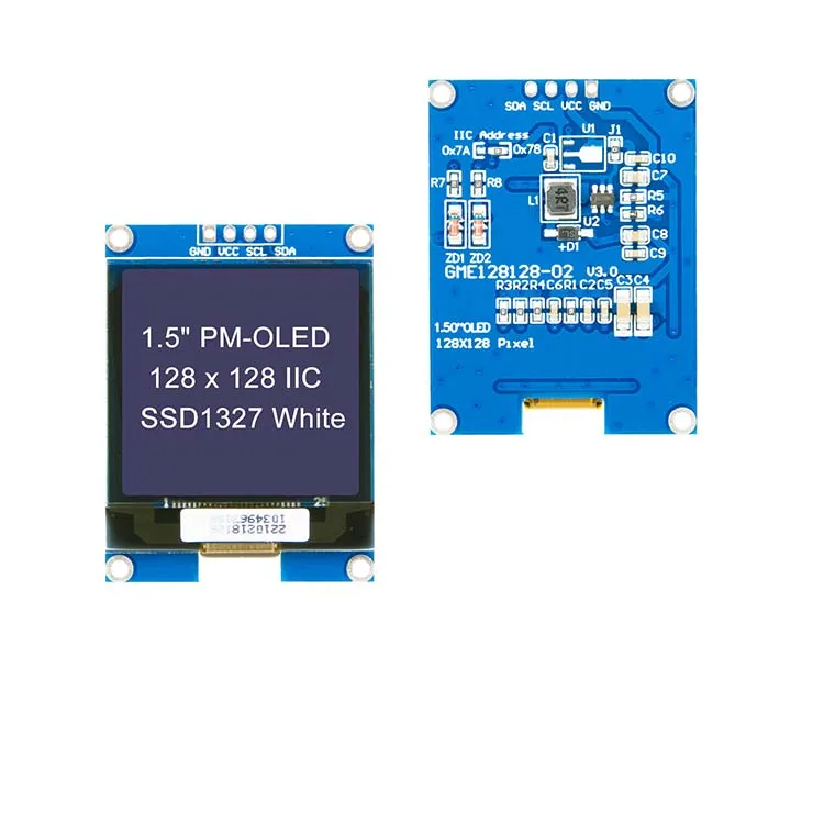 1.5 inch 128*128 Monochrome OLED Display SSD1327  I2C communication PMOLED
