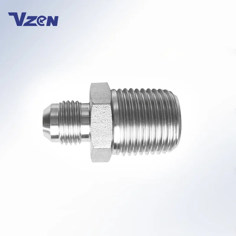 1JT Wholesale Stainless Steel Straight JIC Male To BSPT Female Thread Hydraulic Hose Tube Pipe Adapters Fittings