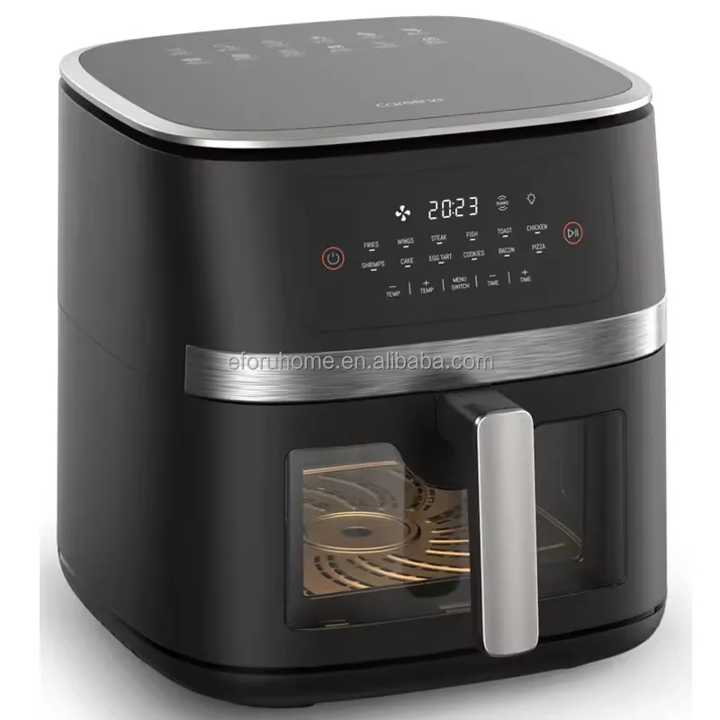 Eforu 7L slim best air fryer steel cavity double heating matt surface hot air fryer without oil