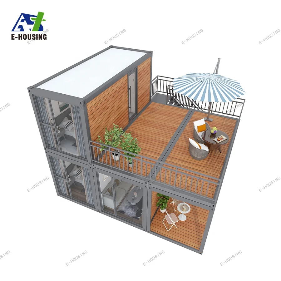 WEIFANG Luxury Modern Modular Container House Glass Mobile Prefabricated Home