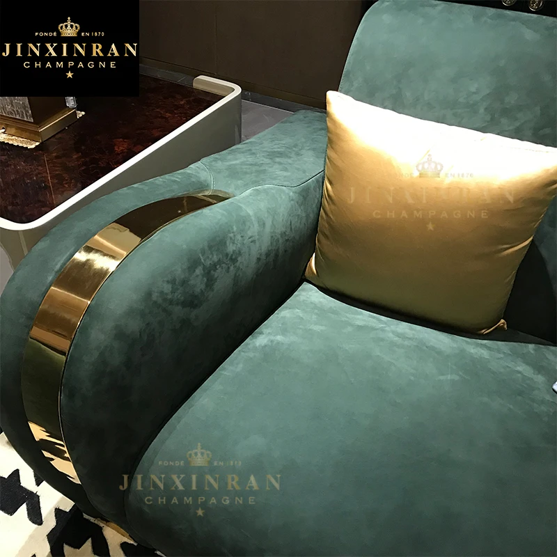 Nordic Style fabric Couch Design loveseat Sofa for home furniture Modern Design Fabric green 4 people sofa