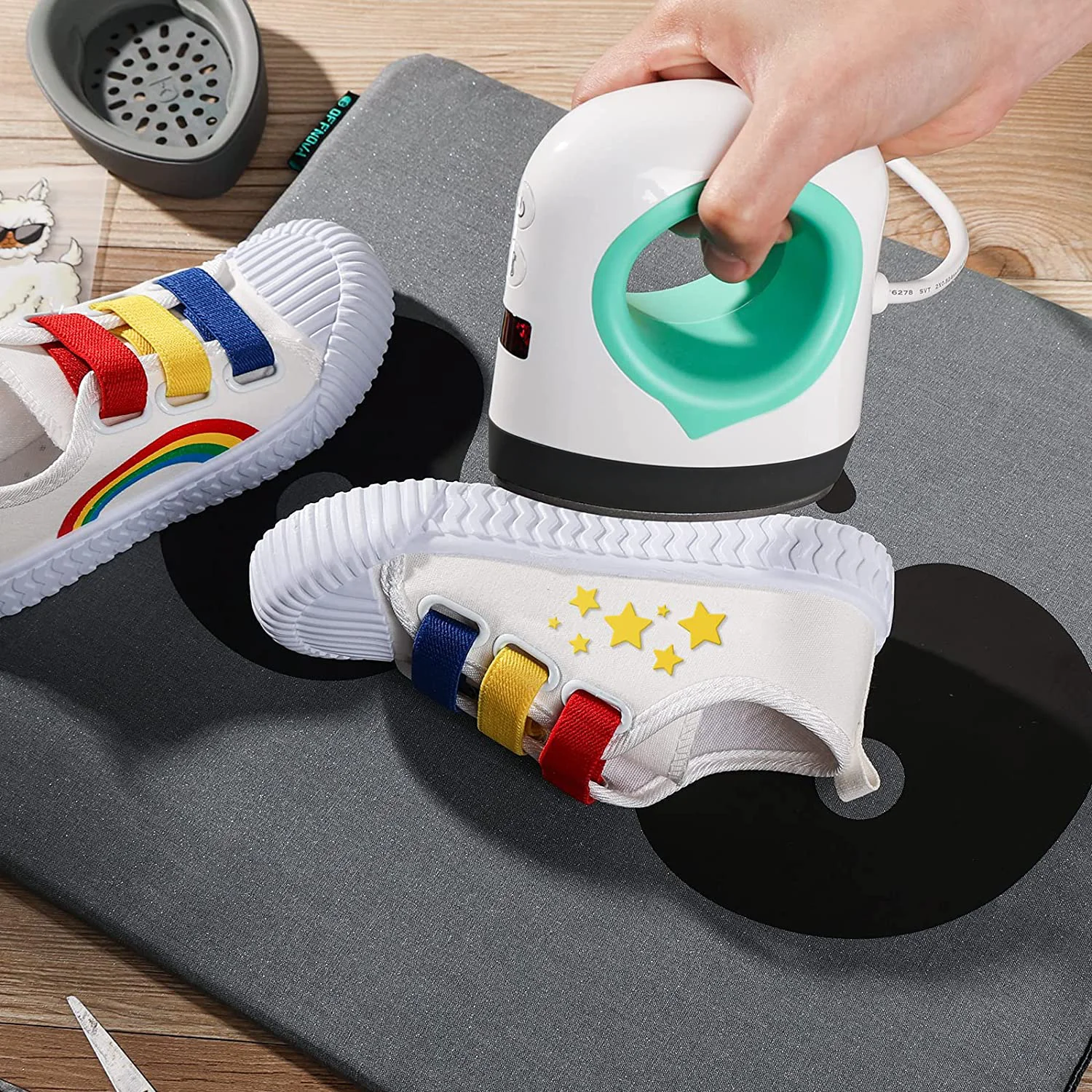 HP1 Mini heat press machine (Euro Plug))small iron shoe T-shirt printing sublimation machine mini heat press sublimation