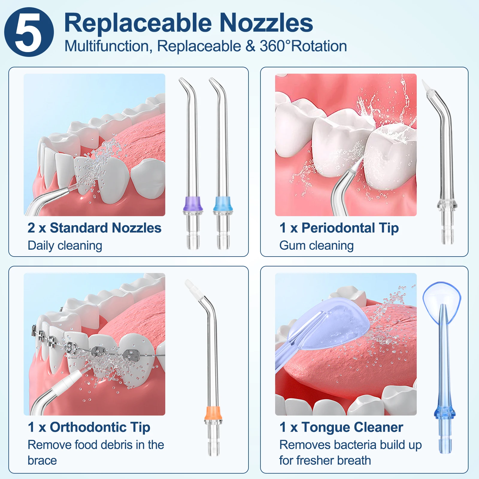 h2ofloss  2000mAh  300ML Portable Electric  Oral  Irrigator  High Quality Professional Whitening Water Floss  IPX7