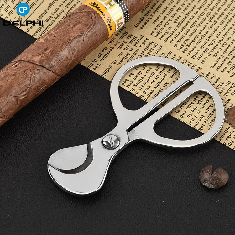
Best sell Stainless steel cigar cutter Dual blade tobacco Knife Scissors Smoking Tool 