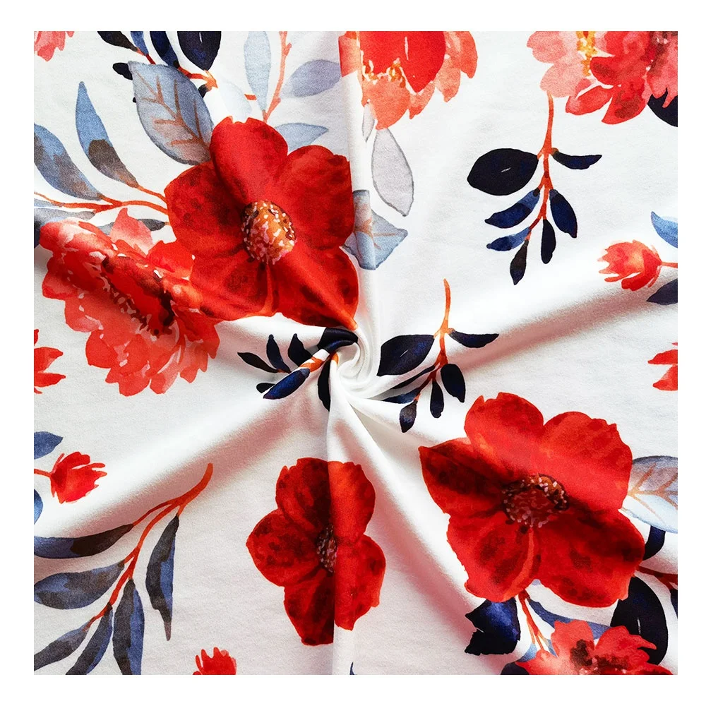 DTY brushed milk silk fabric DBP double brushed 95% polyester 5%spandex fabric custom knitting dty brush print fabric