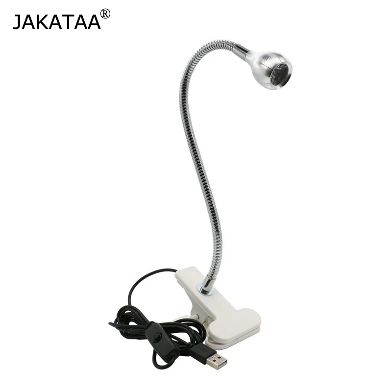  JAKATAA оптовая продажа USB Перезаряжаемый светодиодный ночник зажим для гибкого чтения настольная Светодиодная