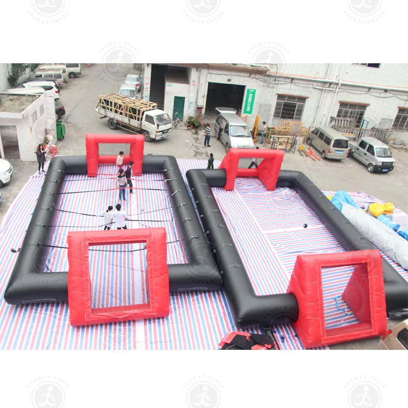 Outdoor Inflatable Soccer Field Inflatable Football Arena / Court For Sale