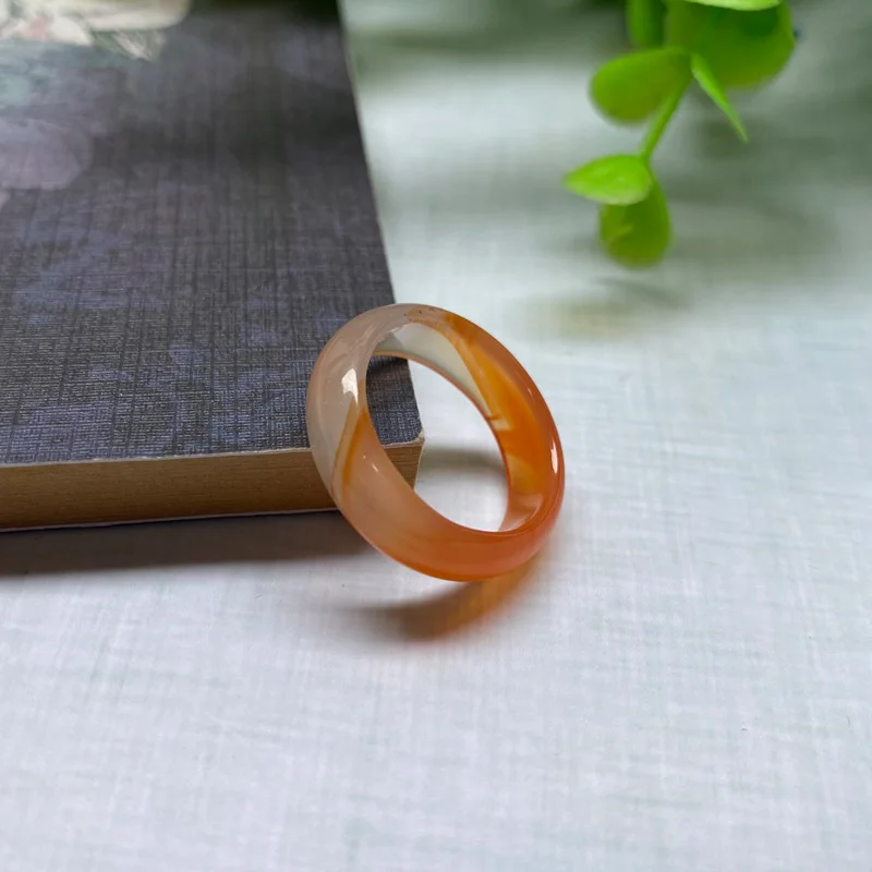 Wholesale Natural Jade Stone Rings for Women China Gemstone Black Agate Ring Jewelry Jade Rings for Gift