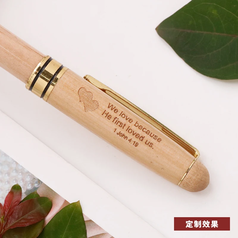 Hot Sale Eco-friendly Wooden Custom Promotional Ball Pens With Printed Logo Printed For Gift