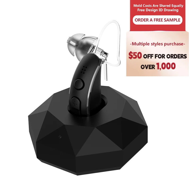 OTC Medical Ear Deaf Hearing Loss Invisible RIC Hearing Aids Rechargeable