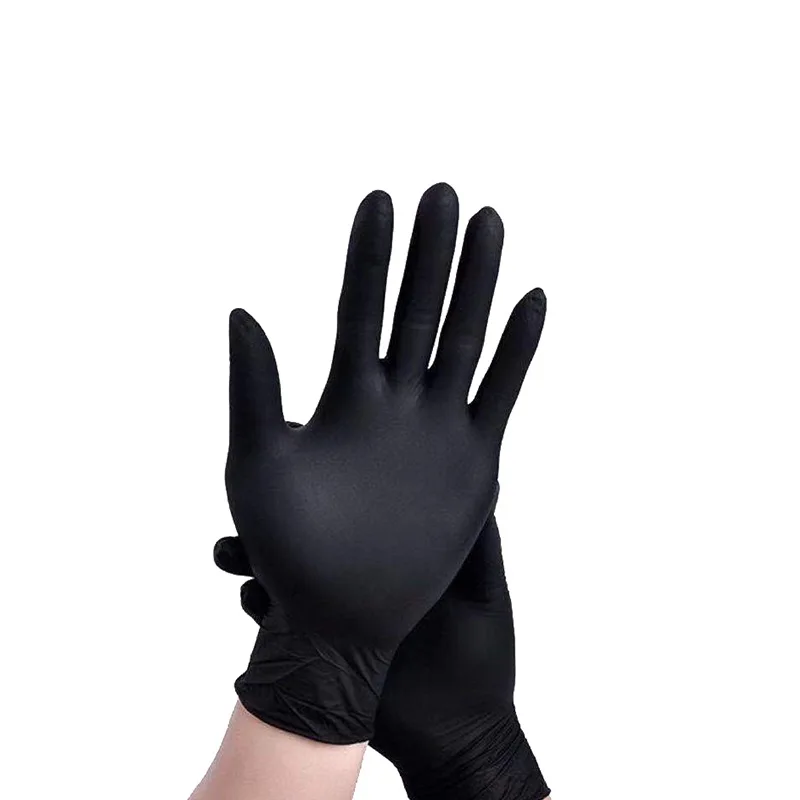 Customized High Quality black industrial nitrile disposable gloves Powder Free Food Grade nitrile gloves