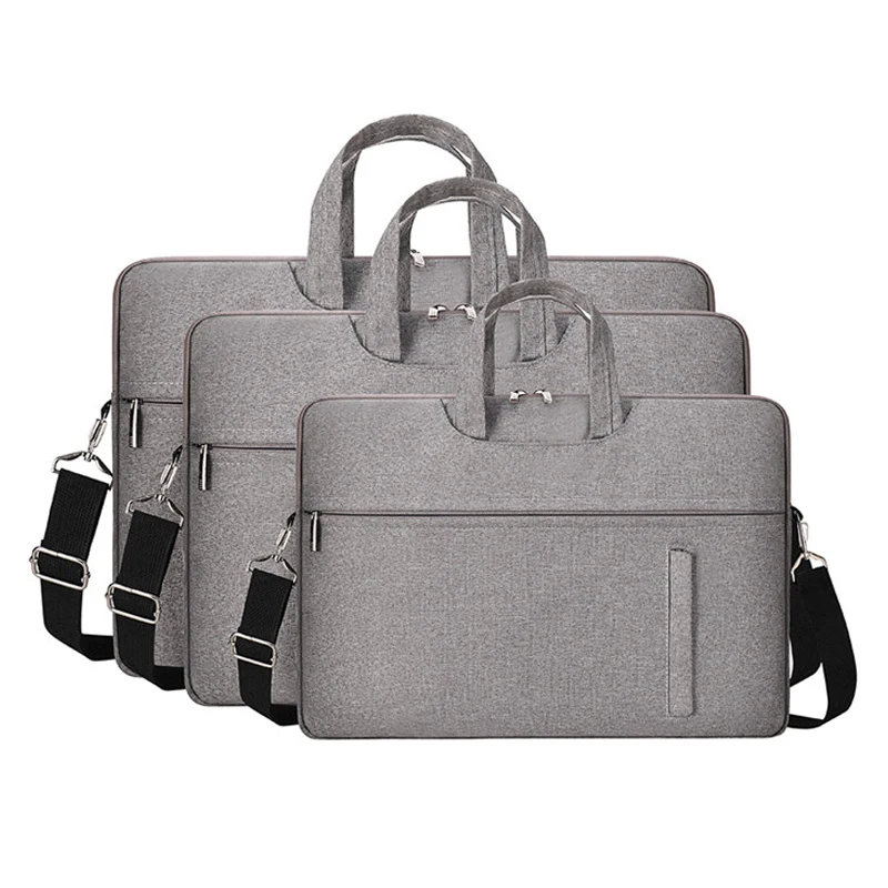 2024 13 14 15.6 Inch one-shoulder laptop bag in solid color wholesale business waterproof bag laptop