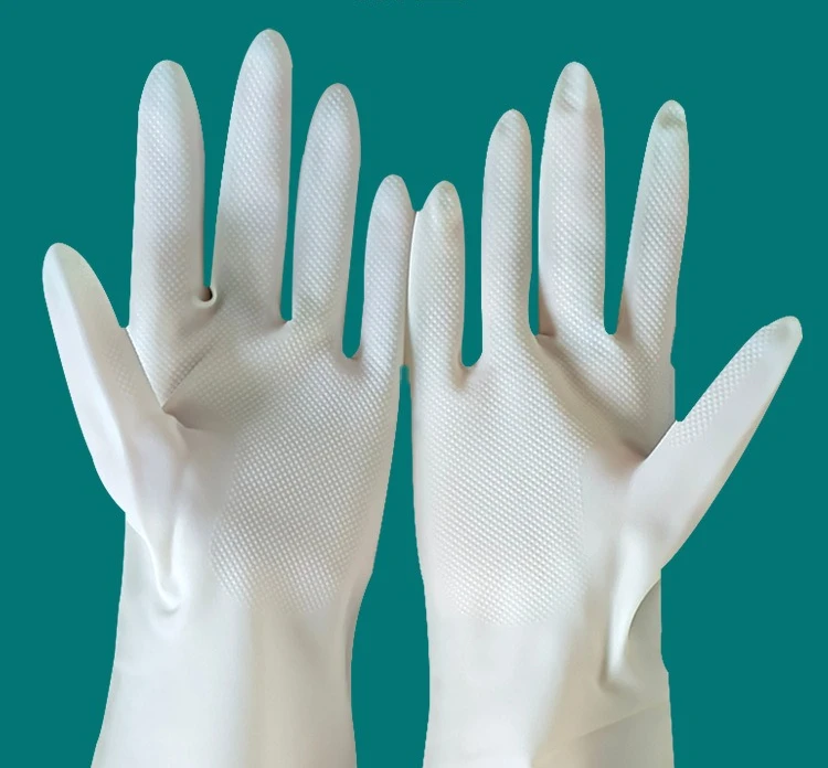 Nitrile smooth lining gloves Puncture resistant rubber gloves Wear resistant latex dish washing gloves Kitchen cleaning laundry