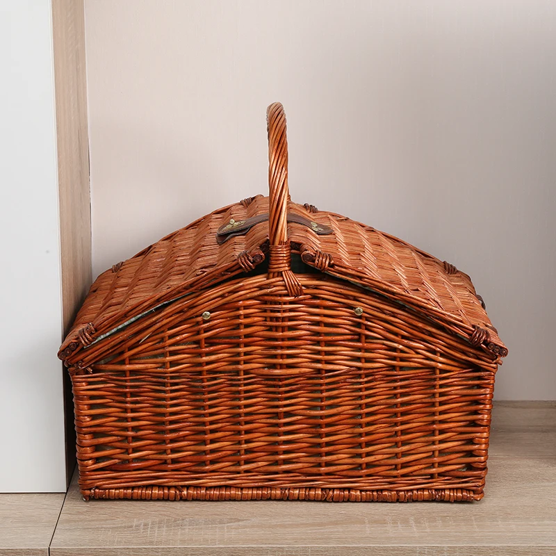 Superior Quality China Wicker Picnic Baskets With Lid And Handle