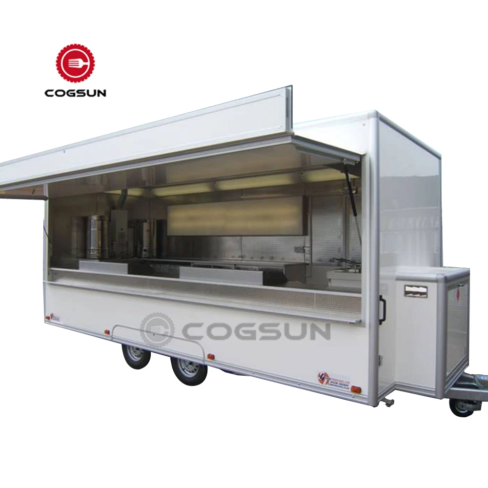 Fully Equipped Mobile Food Truck Food Cart Inused Food Truck Trailer For Sale Mobile Fruit And Vending Trailer With Fridge