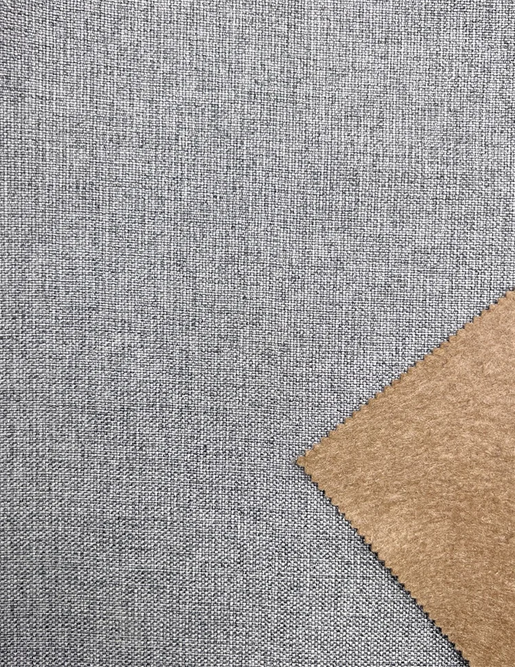 New simple style linen sofa fabric polyester fine linen upholstery fabric for furniture and home textile
