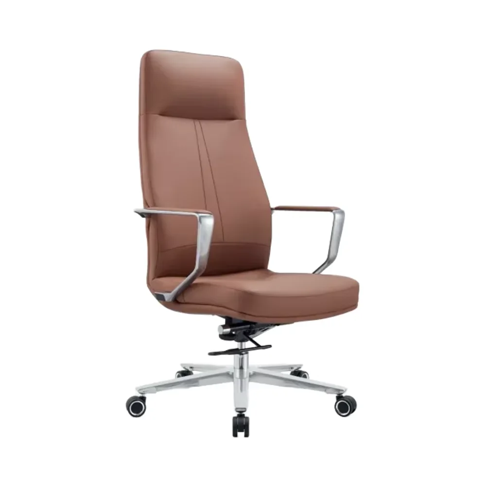 High Back Executive Office Chair with Adjustable Armrest Modern Design Home Boss Work Desk Wholesale Foam Seat Revolving Chair