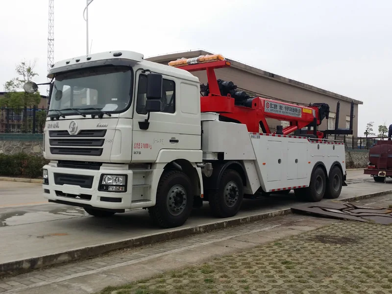 Shacman 8x4 12 wheel 25 tons recovery wrecker truck 30 tons Rotator Road Towing Truck wrecker for sale